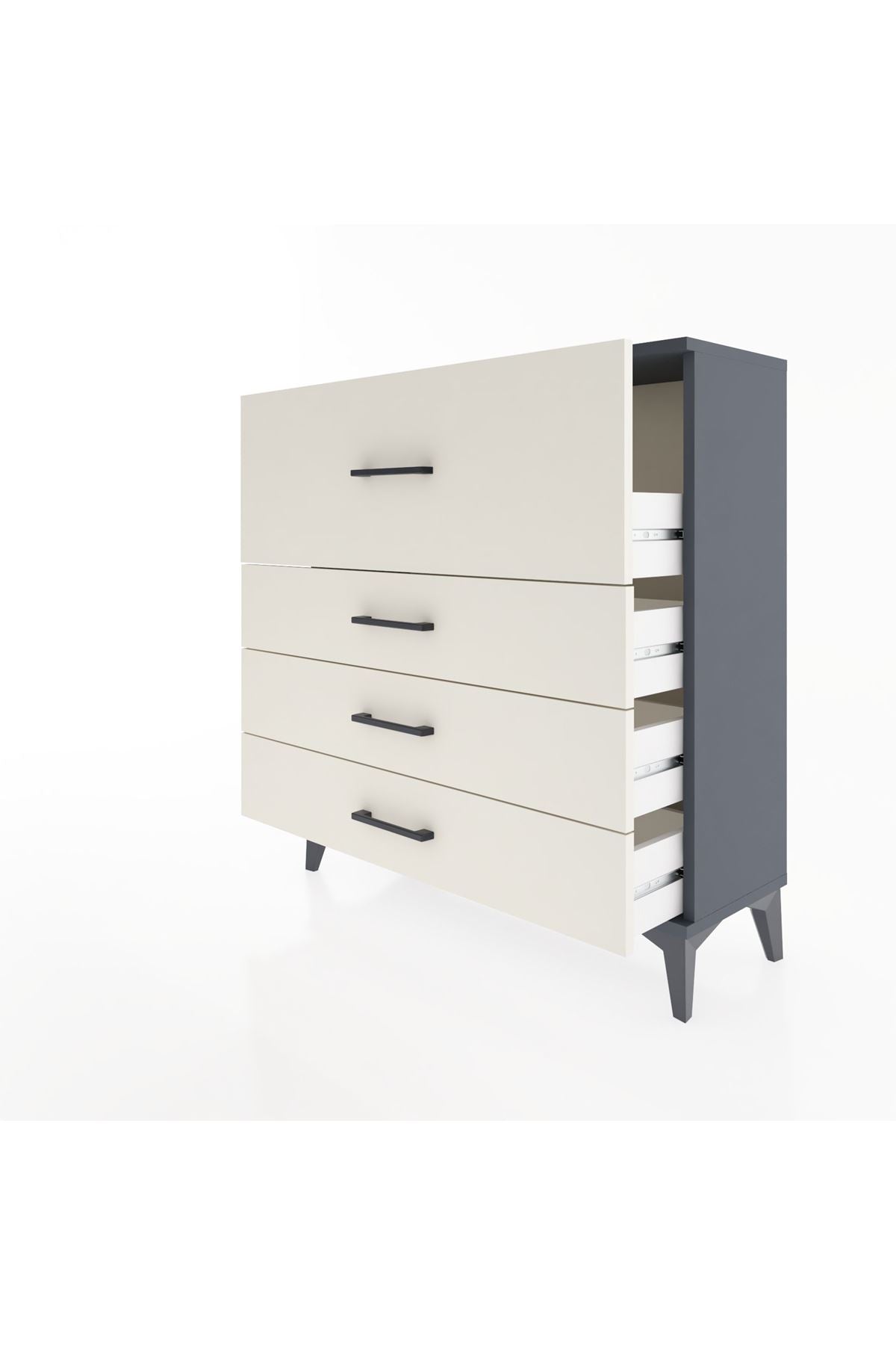 Arges Şifonyer 4 Çekmeceli 88x30x96 - S04M014V4A