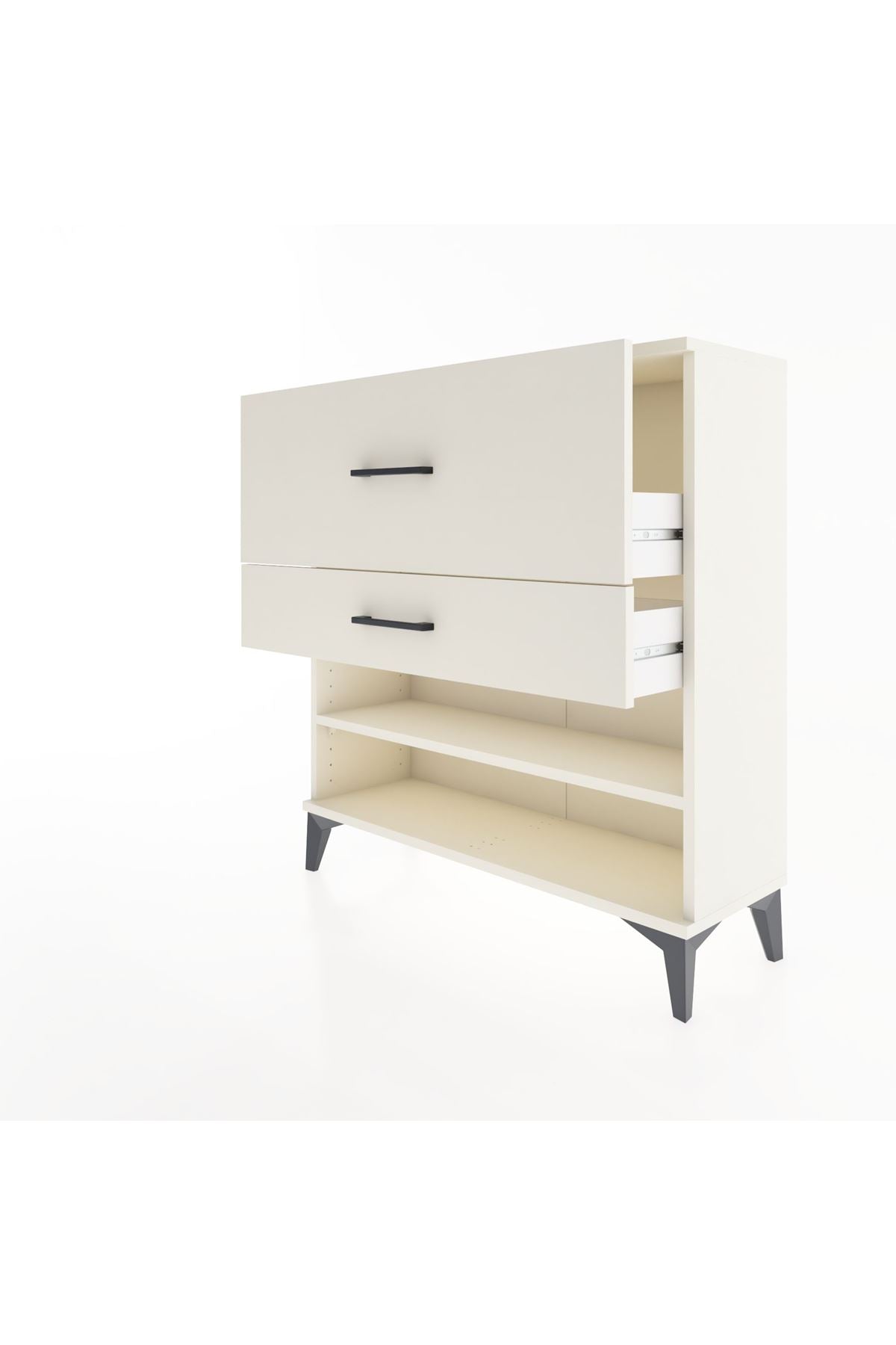 Arges Şifonyer Tek Raflı 2 Çekmeceli 88x30x96 - S04M016V1A
