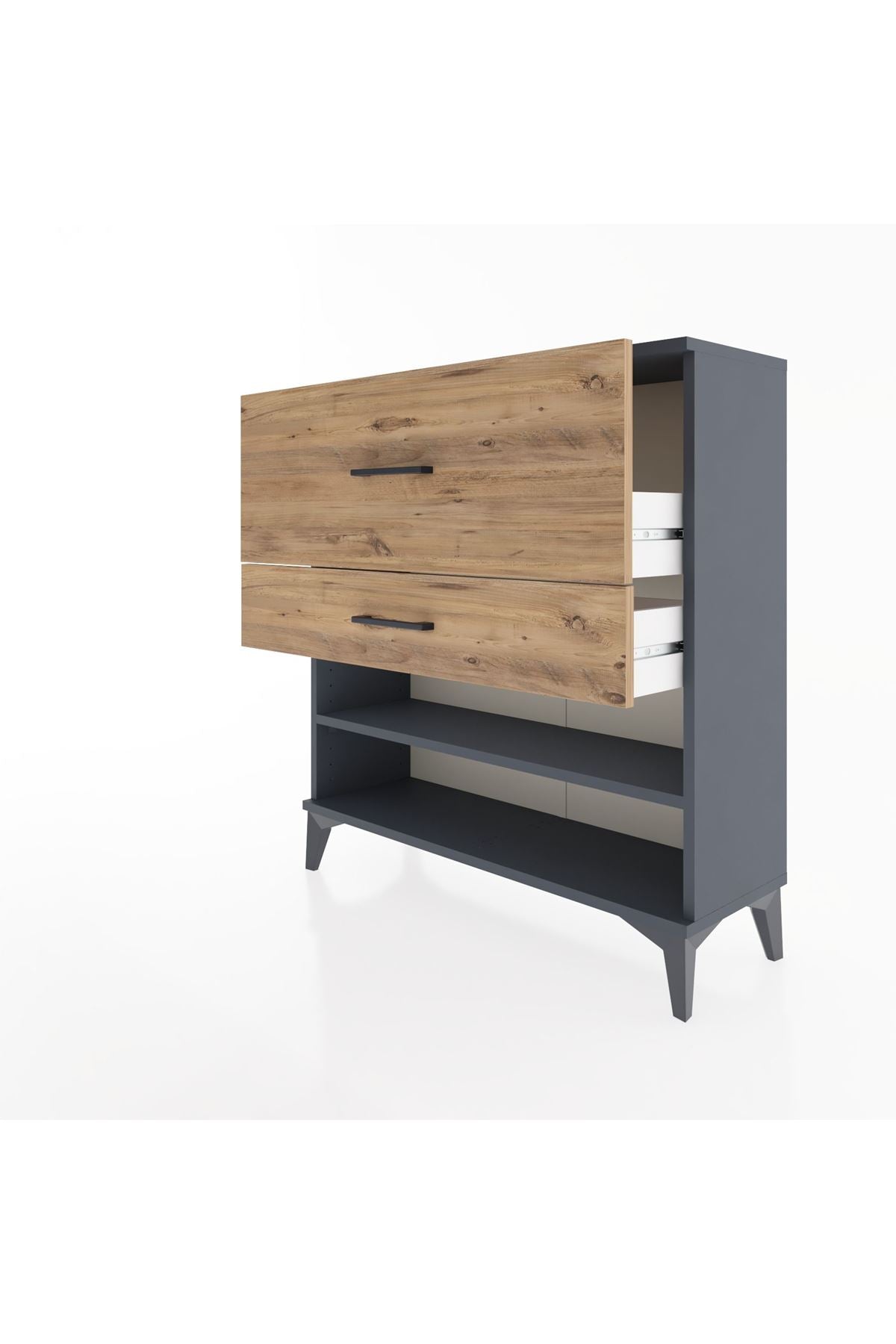 Arges Şifonyer Tek Raflı 2 Çekmeceli 88x30x96 - S04M016V6A