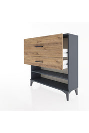 Arges Şifonyer Tek Raflı 2 Çekmeceli 88x30x96 - S04M016V6A