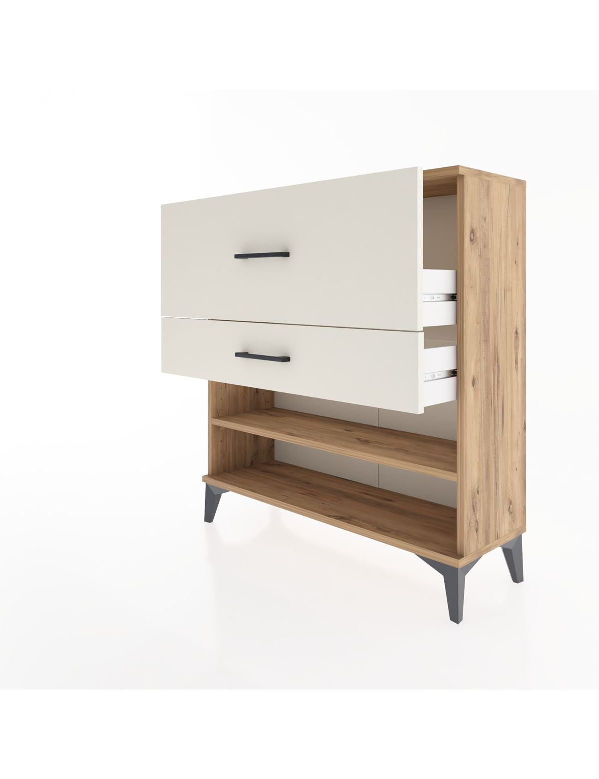 Arges Şifonyer Tek Raflı 2 Çekmeceli 88x30x96 - S04M016V7A