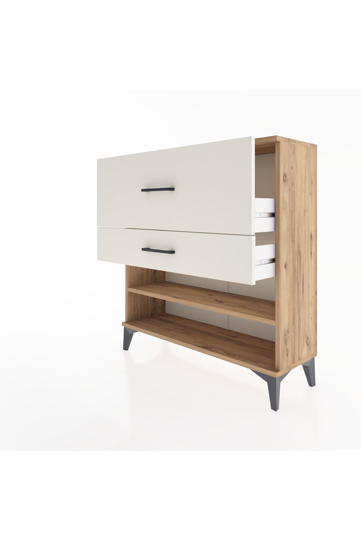 Arges Şifonyer Tek Raflı 2 Çekmeceli 88x30x96 - S04M016V7A