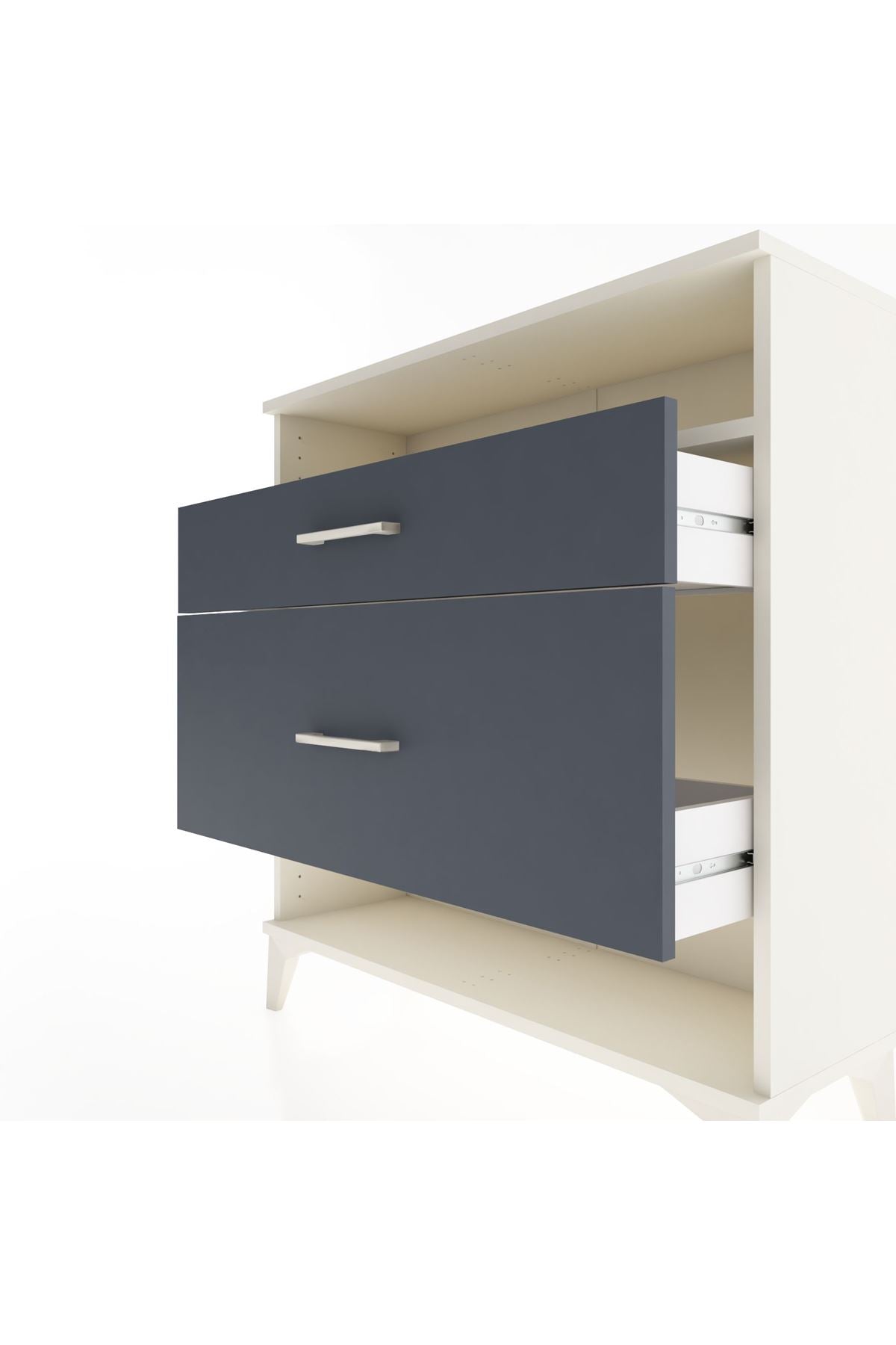 Arges Şifonyer Tek Raflı 2 Çekmeceli 88x30x96 - S04M019V2A