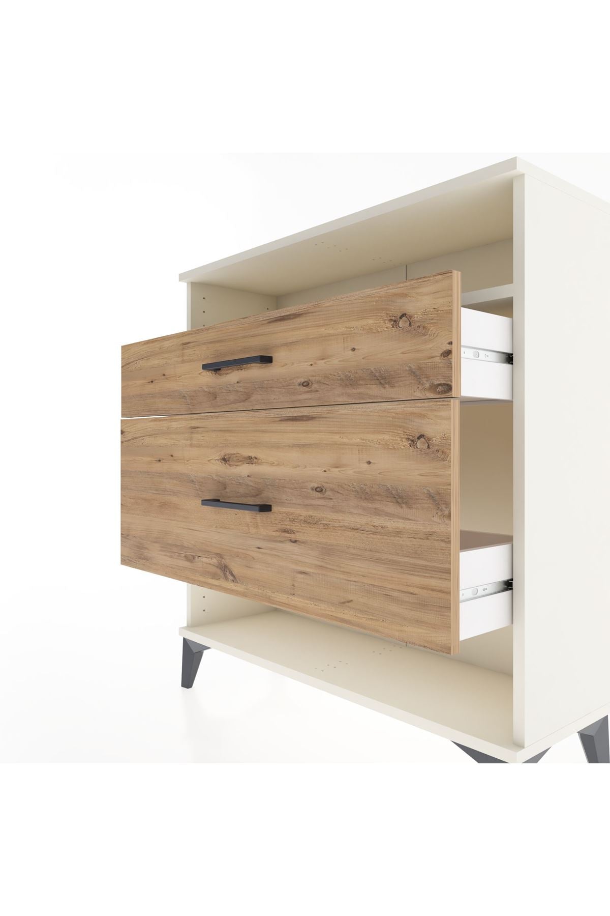 Arges Şifonyer Tek Raflı 2 Çekmeceli 88x30x96 - S04M019V3A