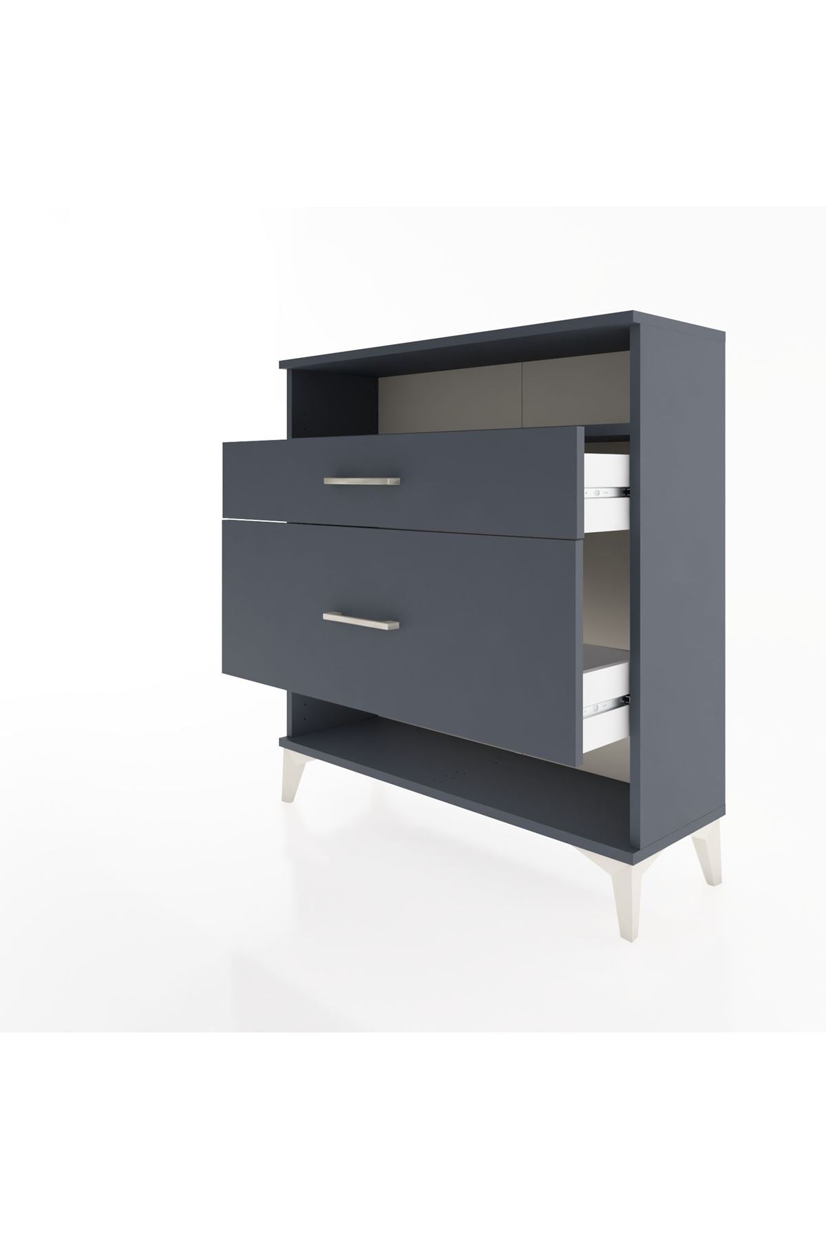 Arges Şifonyer Tek Raflı 2 Çekmeceli 88x30x96 - S04M019V5A