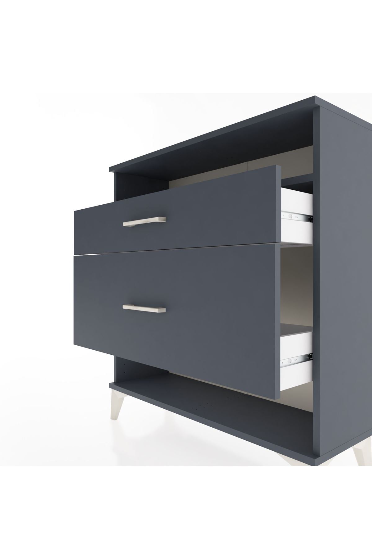 Arges Şifonyer Tek Raflı 2 Çekmeceli 88x30x96 - S04M019V5A