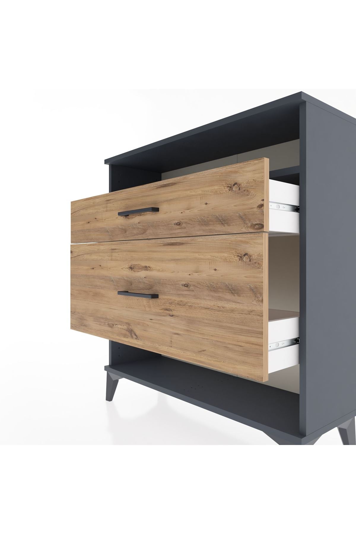 Arges Şifonyer Tek Raflı 2 Çekmeceli 88x30x96 - S04M019V6A