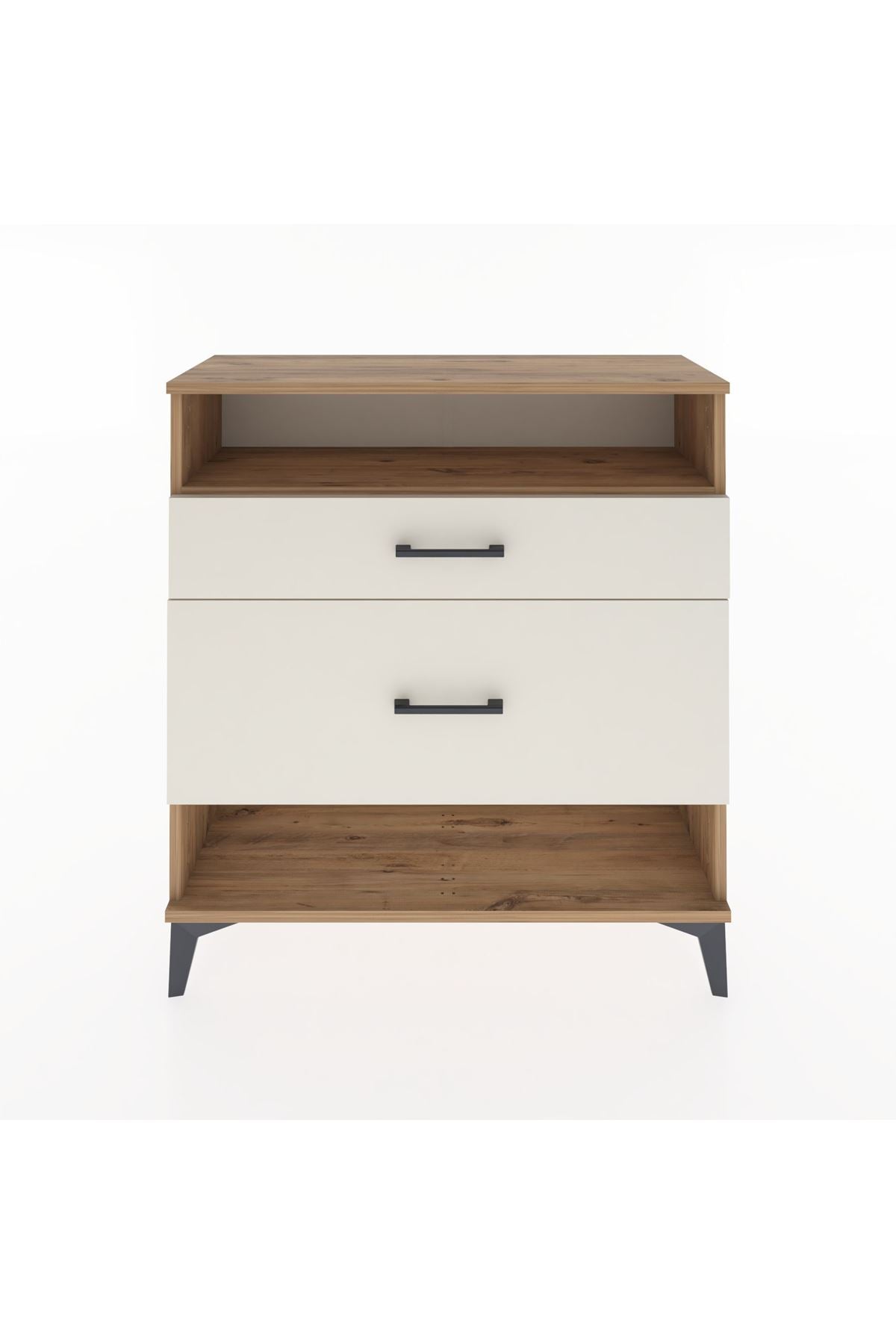 Arges Şifonyer Tek Raflı 2 Çekmeceli 88x30x96 - S04M019V7A