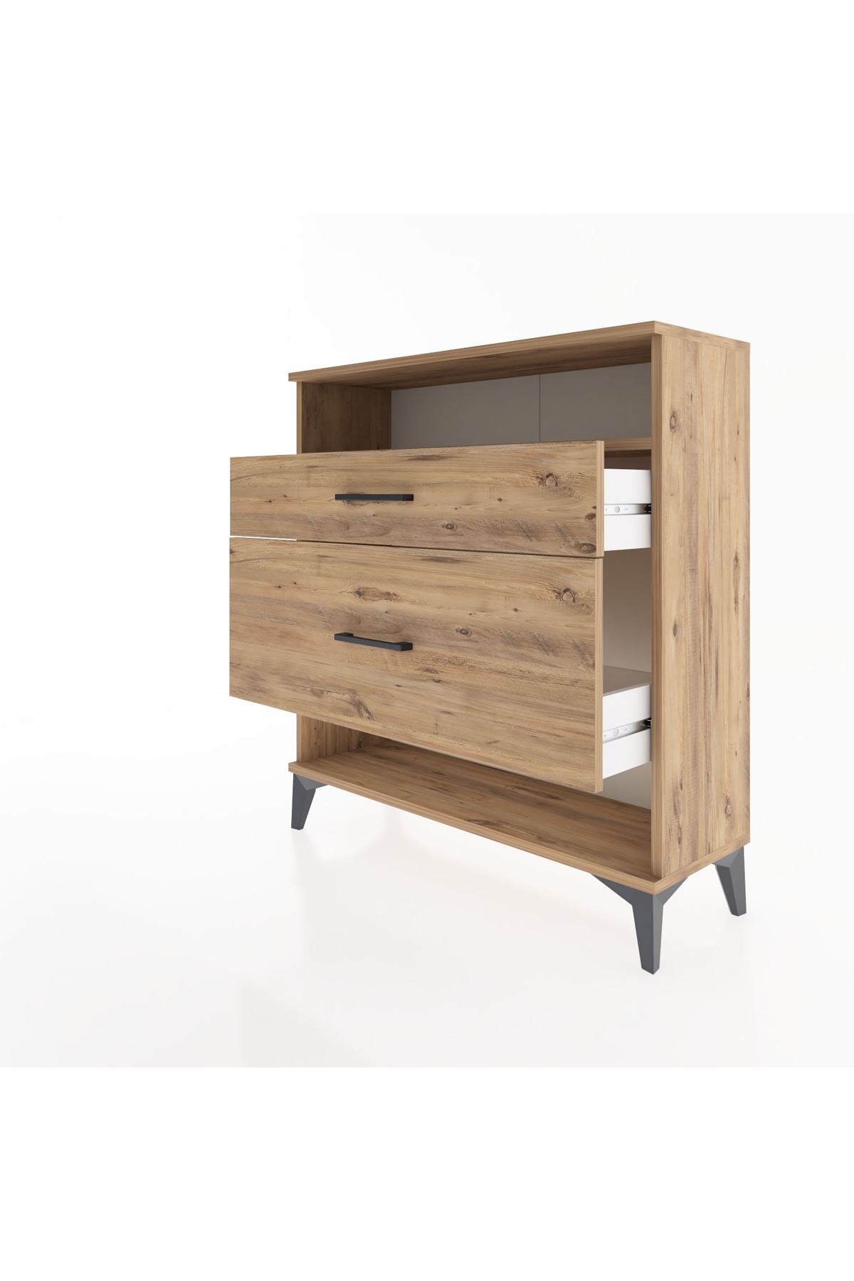 Arges Şifonyer Tek Raflı 2 Çekmeceli 88x30x96 - S04M019V9A