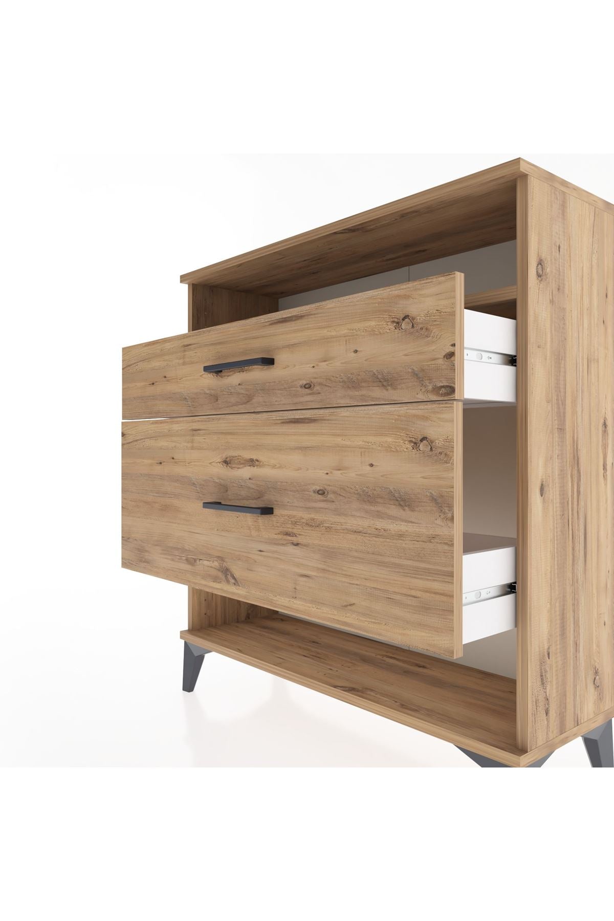 Arges Şifonyer Tek Raflı 2 Çekmeceli 88x30x96 - S04M019V9A