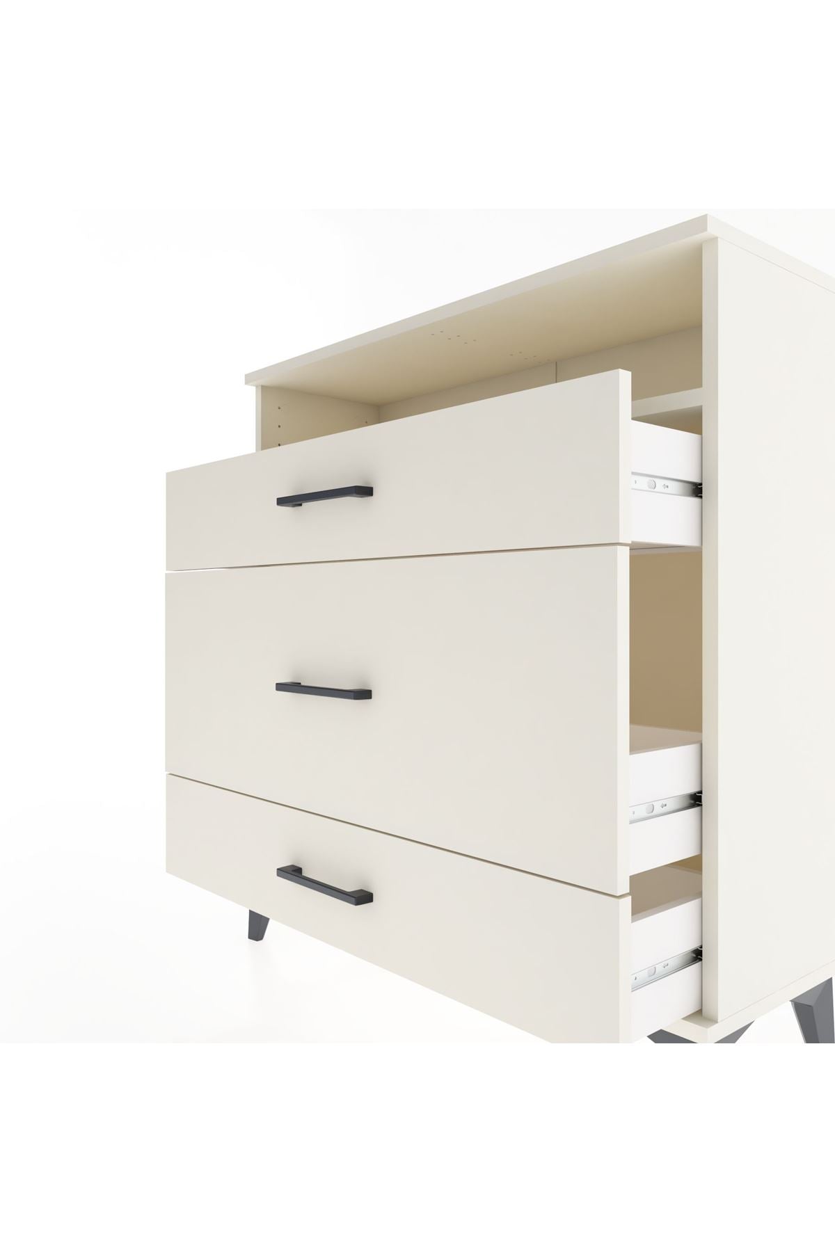 Arges Şifonyer Tek Raflı 3 Çekmeceli 88x30x96 - S04M020V1A
