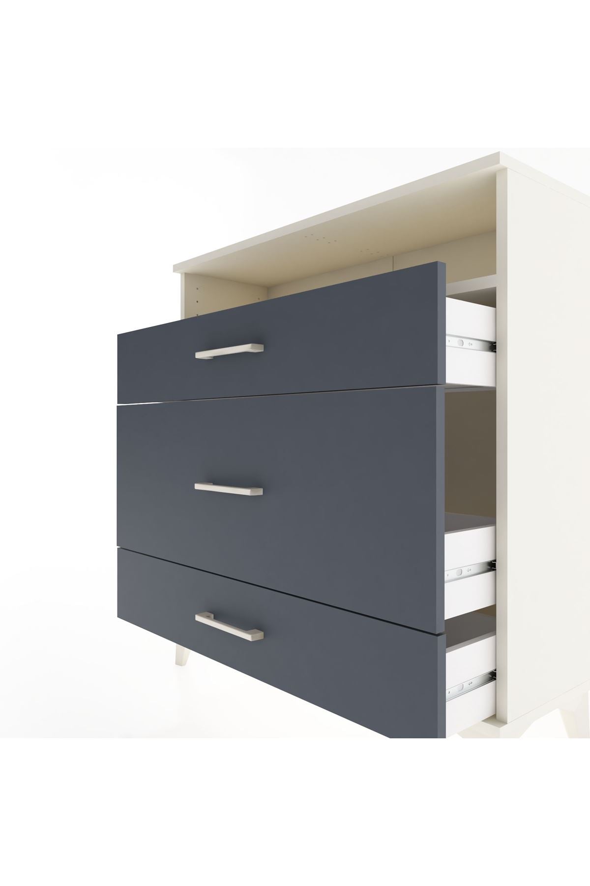 Arges Şifonyer Tek Raflı 3 Çekmeceli 88x30x96 - S04M020V2A