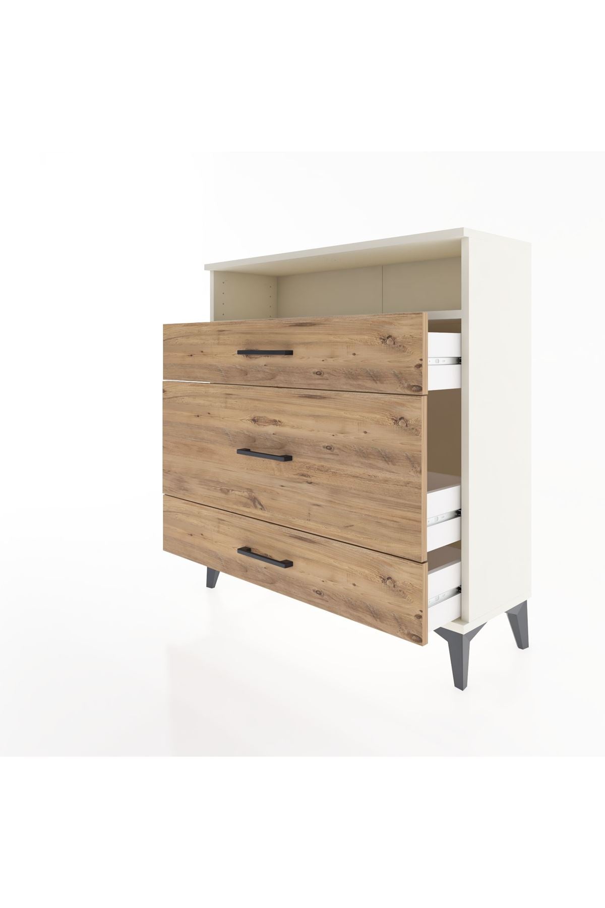Arges Şifonyer Tek Raflı 3 Çekmeceli 88x30x96 - S04M020V3A