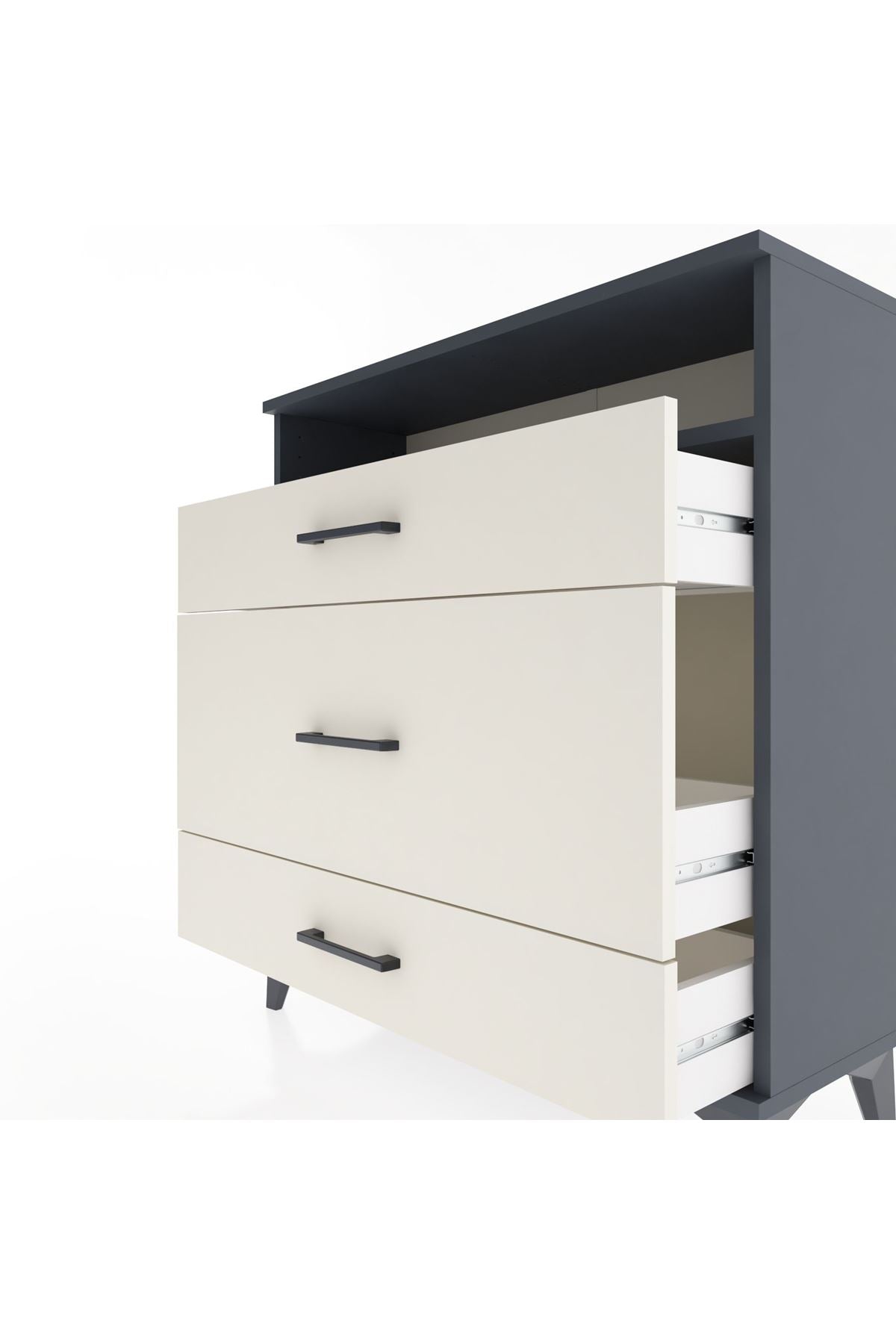 Arges Şifonyer Tek Raflı 3 Çekmeceli 88x30x96 - S04M020V4A
