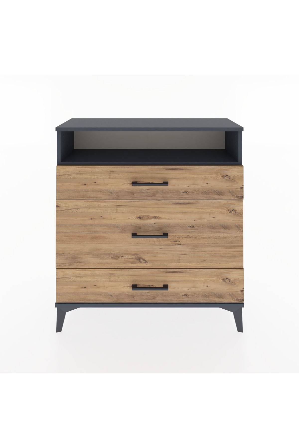 Arges Şifonyer Tek Raflı 3 Çekmeceli 88x30x96 - S04M020V6A