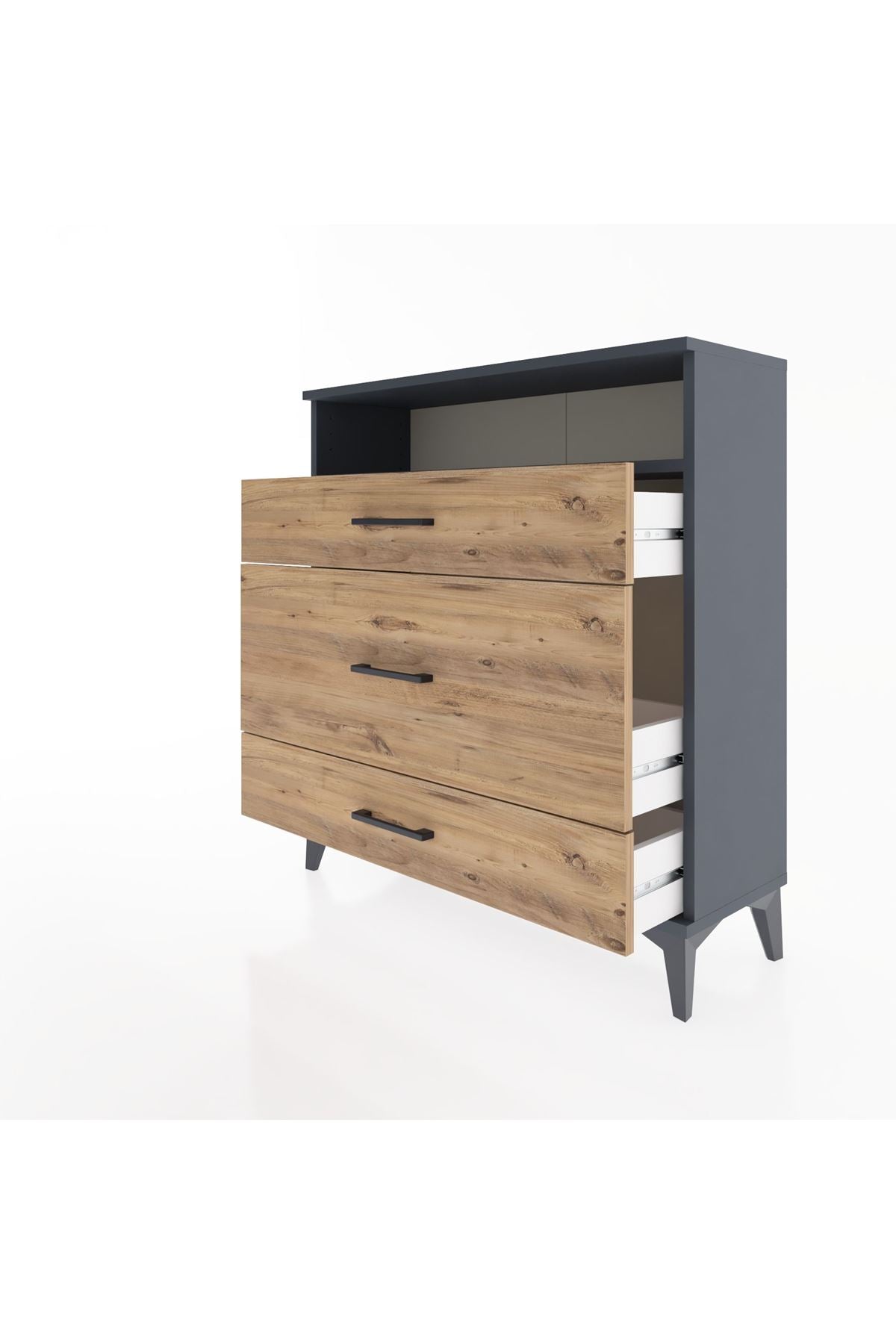 Arges Şifonyer Tek Raflı 3 Çekmeceli 88x30x96 - S04M020V6A