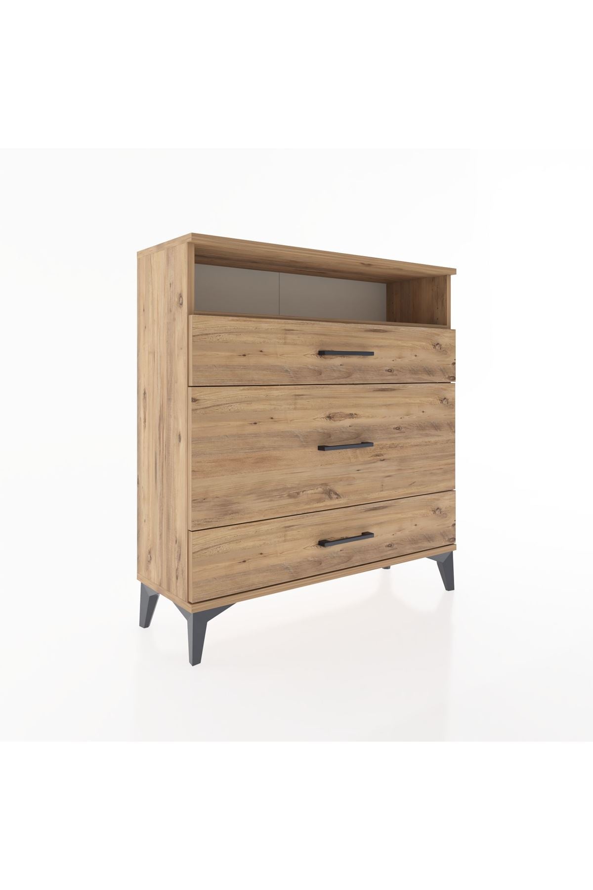Arges Şifonyer Tek Raflı 3 Çekmeceli 88x30x96 - S04M020V9A