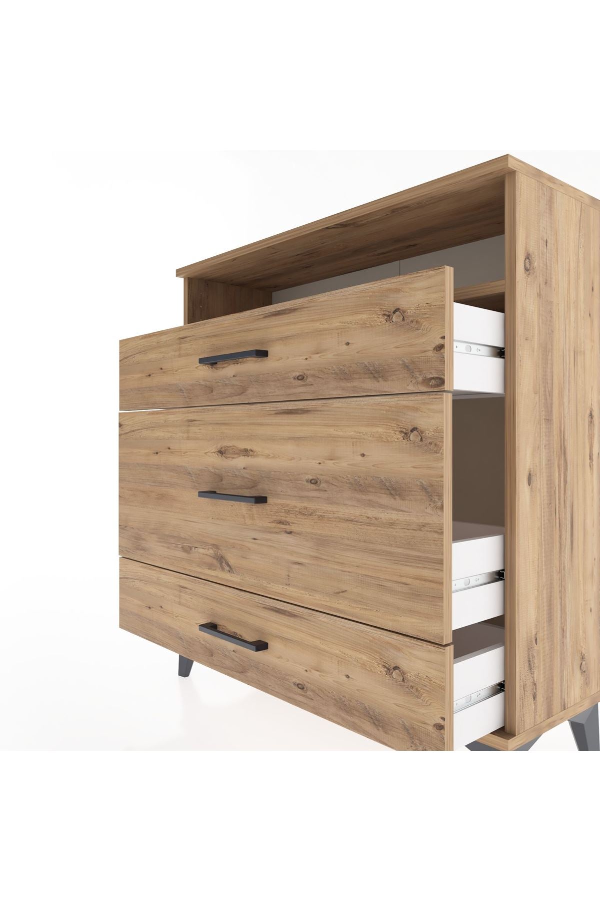 Arges Şifonyer Tek Raflı 3 Çekmeceli 88x30x96 - S04M020V9A