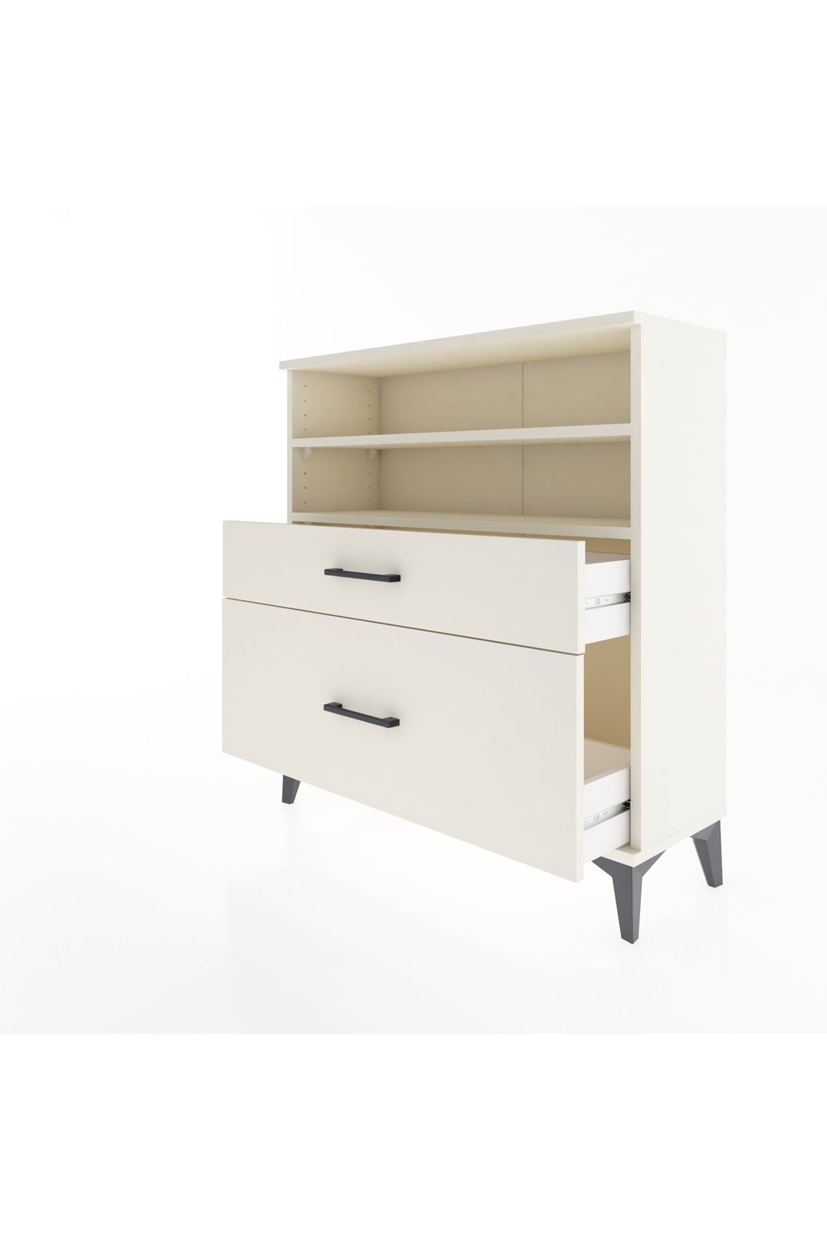 Arges Şifonyer 2 Raflı 2 Çekmeceli 88x30x96 - S04M021V1A