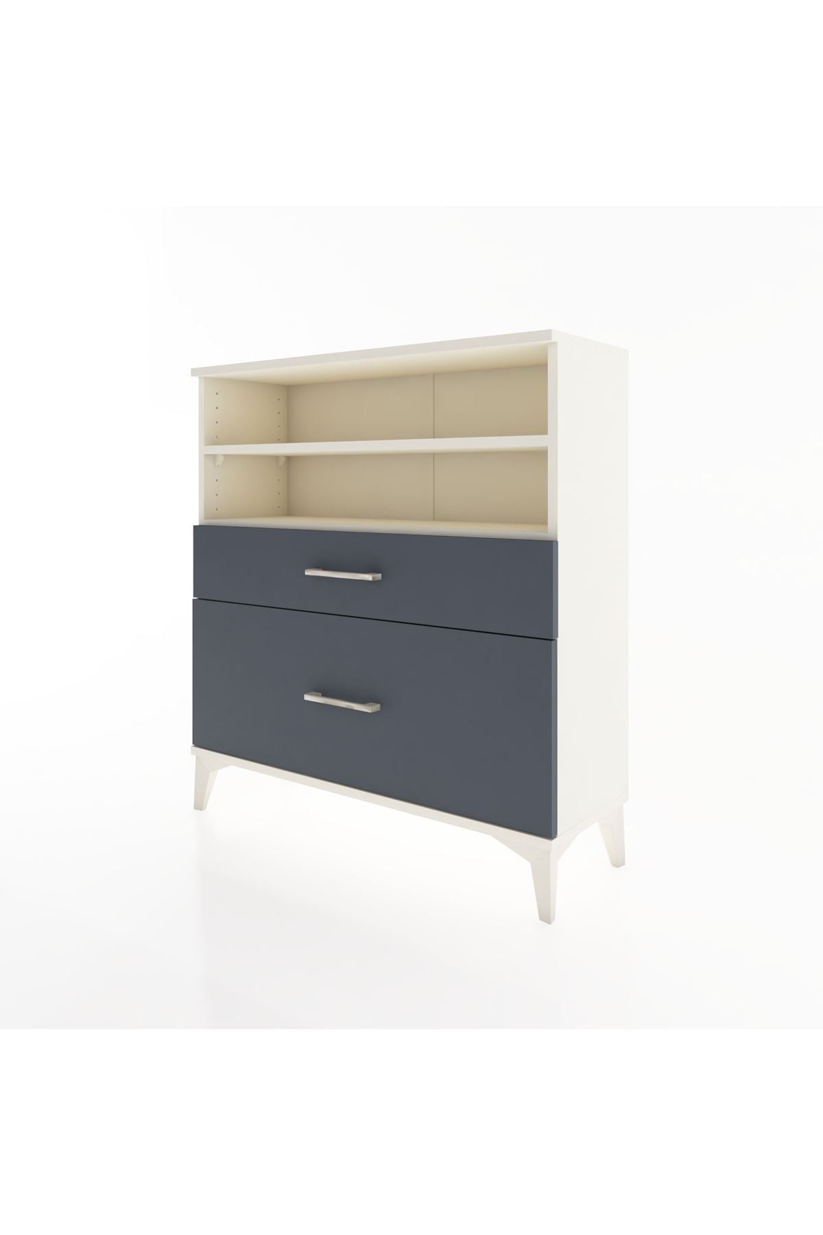 Arges Şifonyer 2 Raflı 2 Çekmeceli 88x30x96 - S04M021V2A