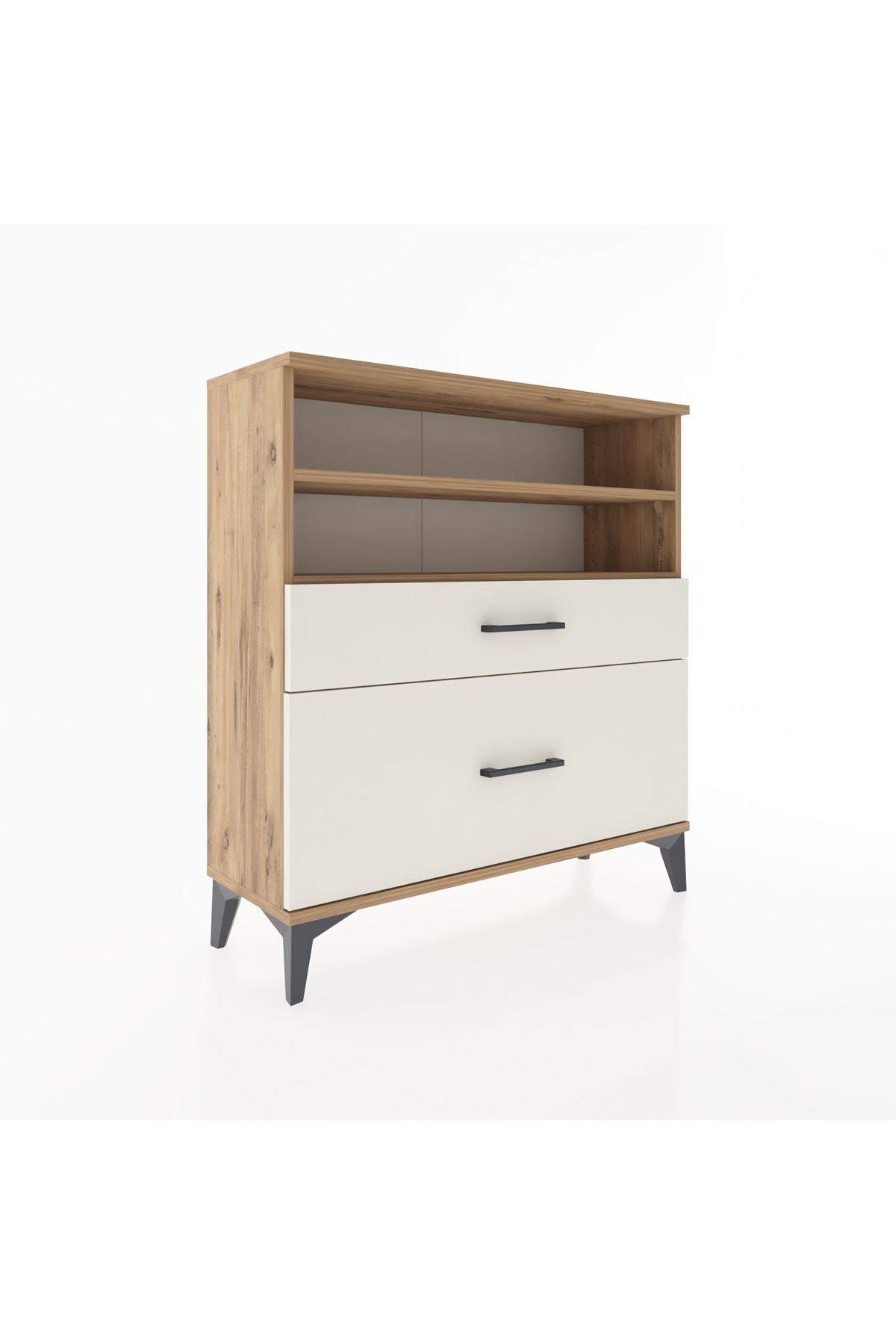 Arges Şifonyer 2 Raflı 2 Çekmeceli 88x30x96 - S04M021V7A