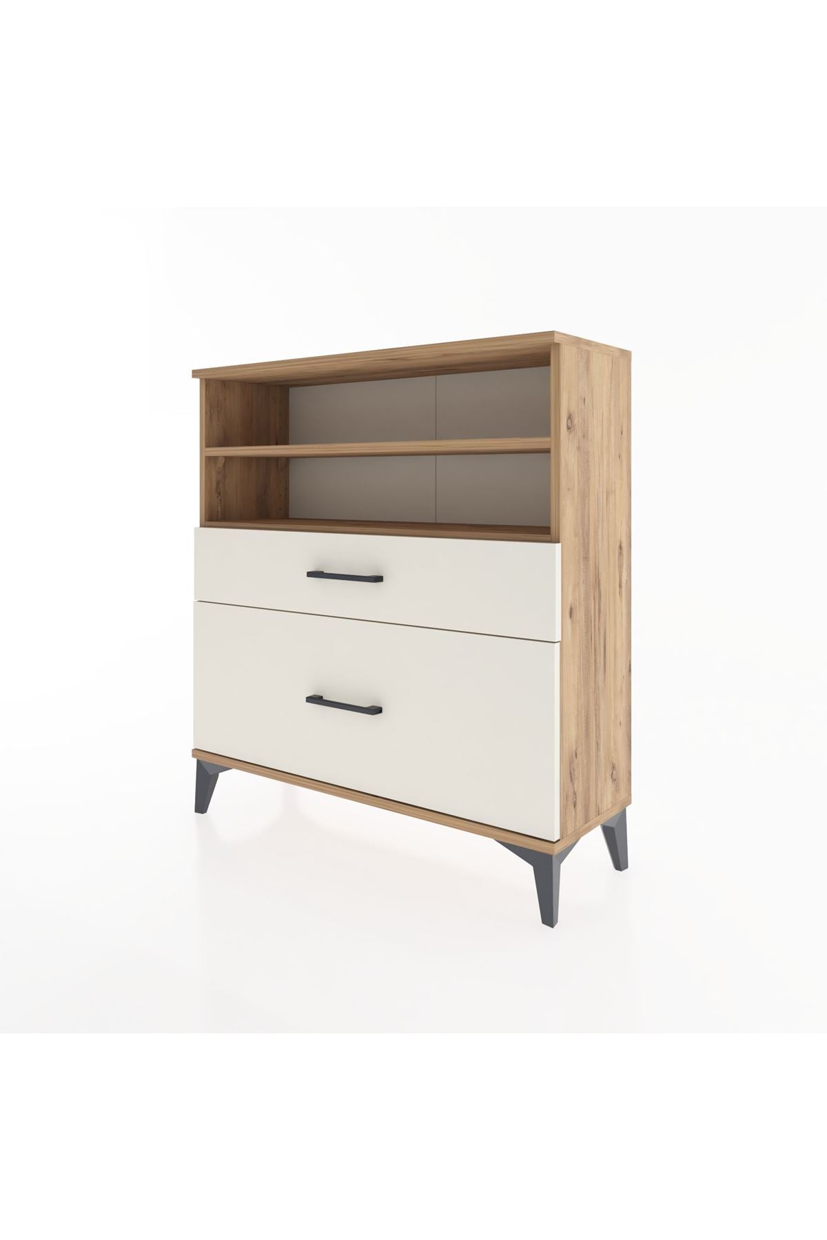 Arges Şifonyer 2 Raflı 2 Çekmeceli 88x30x96 - S04M021V7A