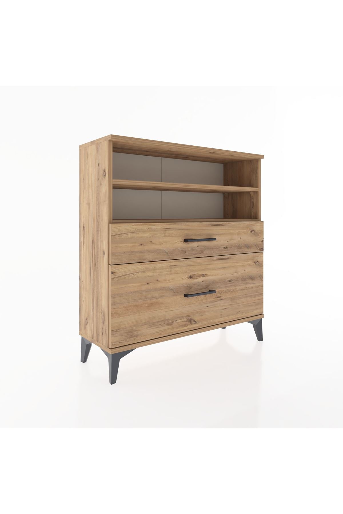Arges Şifonyer 2 Raflı 2 Çekmeceli 88x30x96 - S04M021V9A