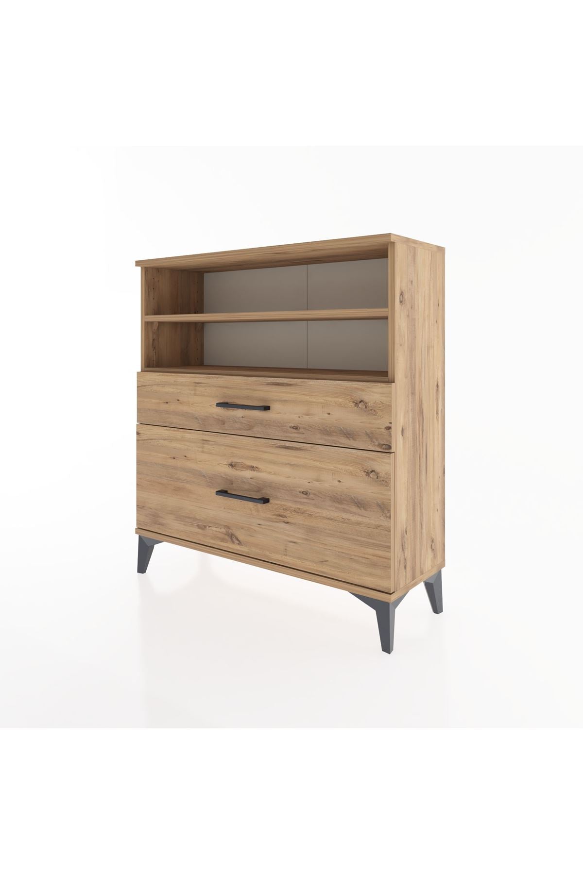 Arges Şifonyer 2 Raflı 2 Çekmeceli 88x30x96 - S04M021V9A