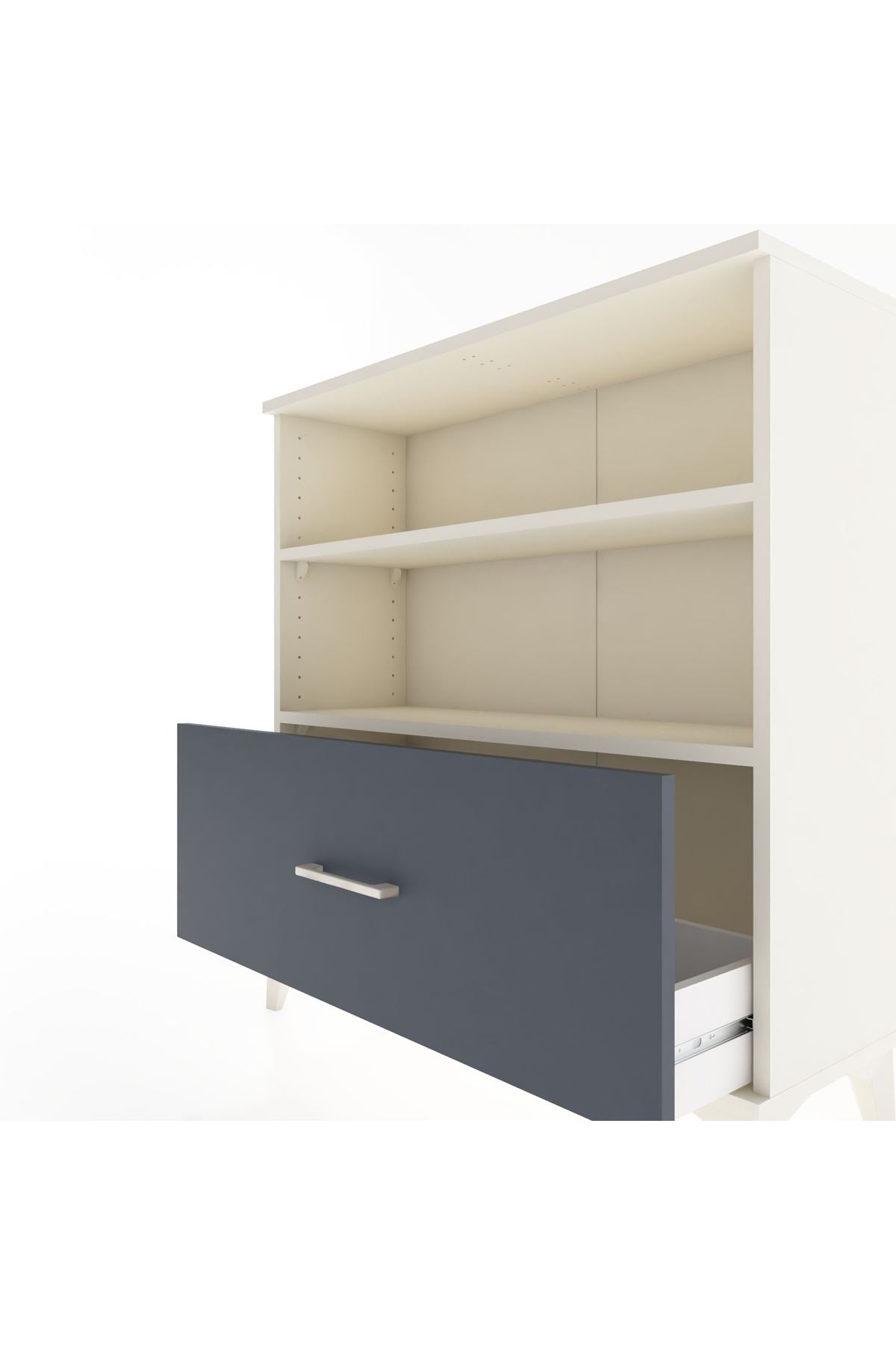 Arges Şifonyer 2 Raflı Tek Çekmeceli 88x30x96 - S04M022V2A