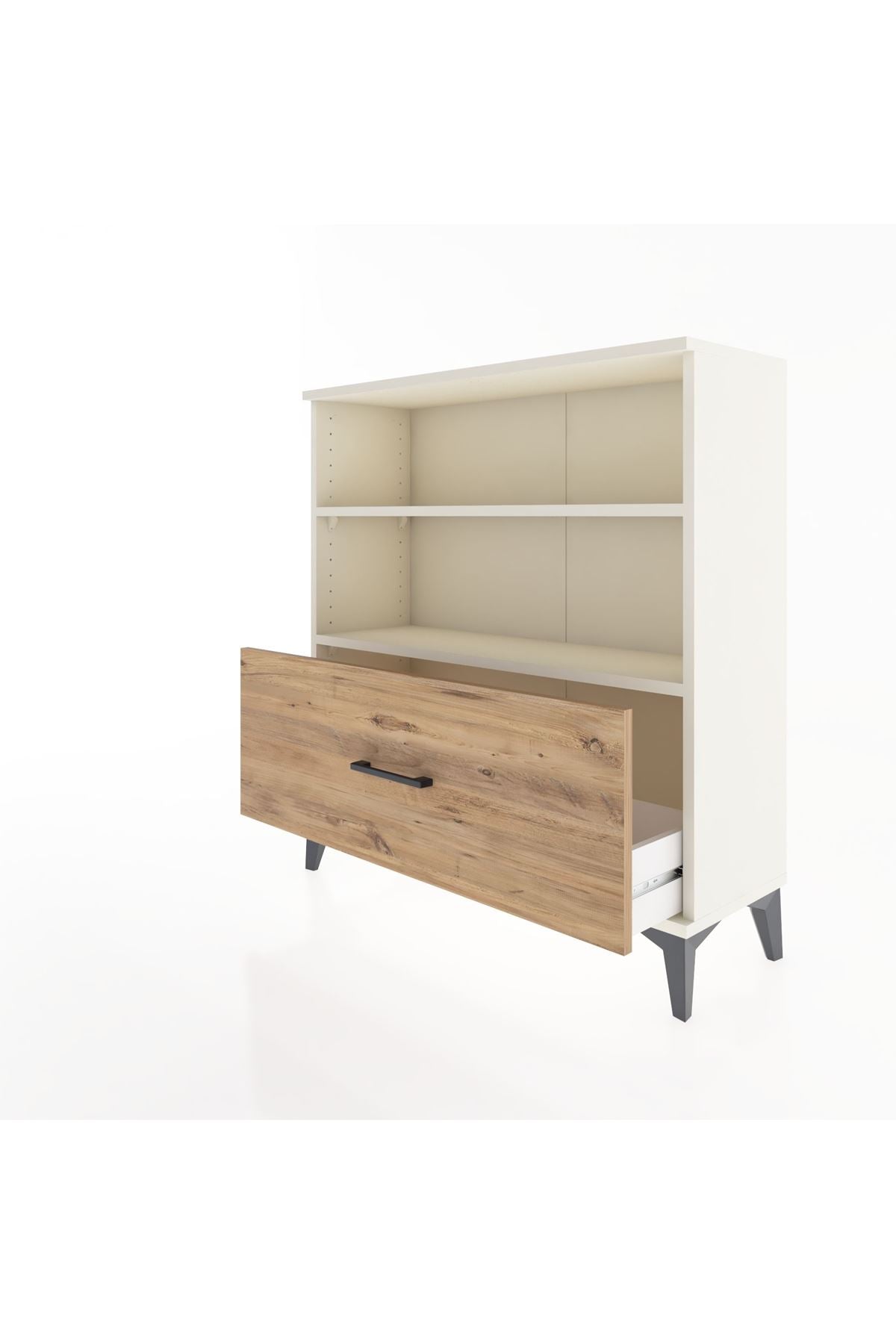 Arges Şifonyer 2 Raflı Tek Çekmeceli 88x30x96 - S04M022V3A