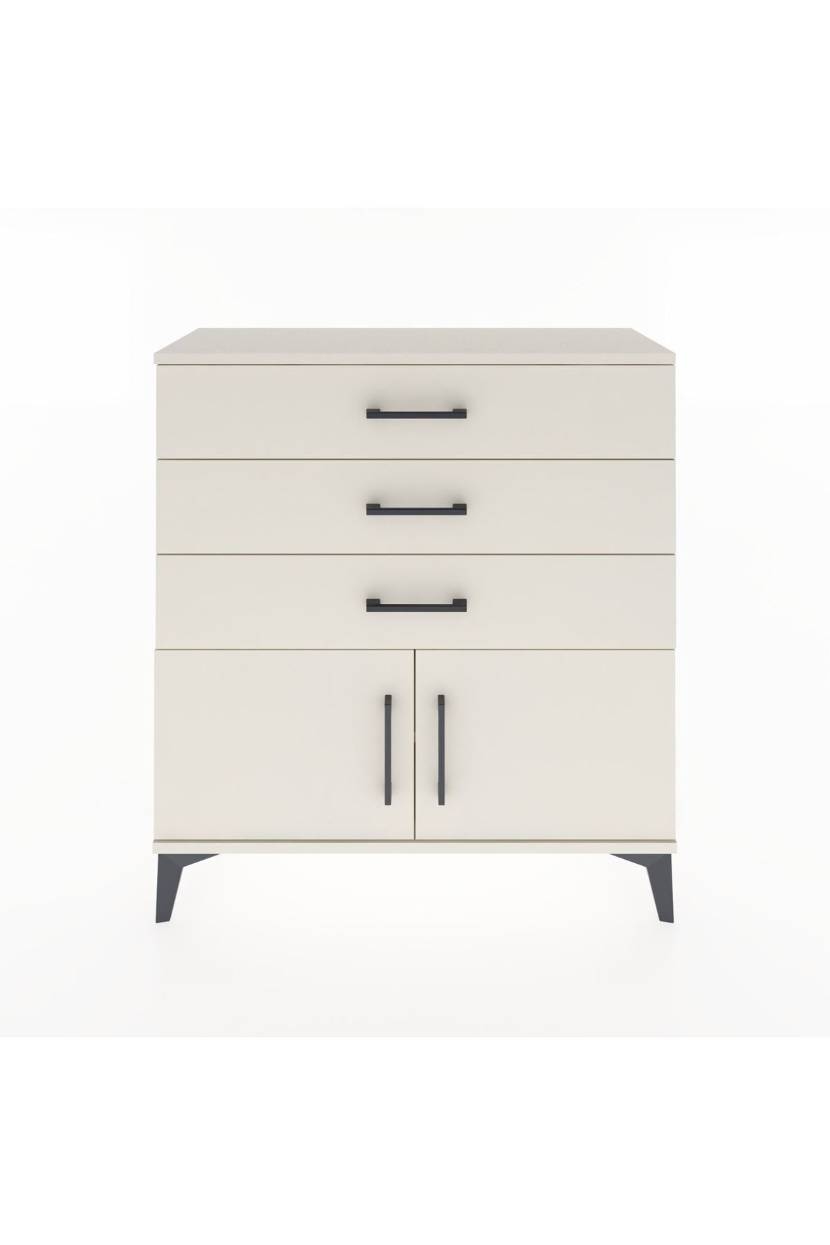 Arges Şifonyer Tek Raflı 3 Çekmeceli 2 Kapaklı 88x30x96 - S04M023V1A