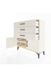 Arges Şifonyer Tek Raflı 3 Çekmeceli 2 Kapaklı 88x30x96 - S04M023V1A