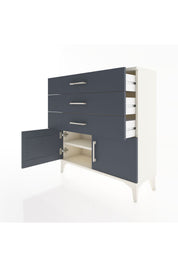 Arges Şifonyer Tek Raflı 3 Çekmeceli 2 Kapaklı 88x30x96 - S04M023V2A