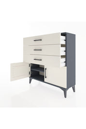 Arges Şifonyer Tek Raflı 3 Çekmeceli 2 Kapaklı 88x30x96 - S04M023V4A