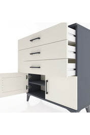 Arges Şifonyer Tek Raflı 3 Çekmeceli 2 Kapaklı 88x30x96 - S04M023V4A