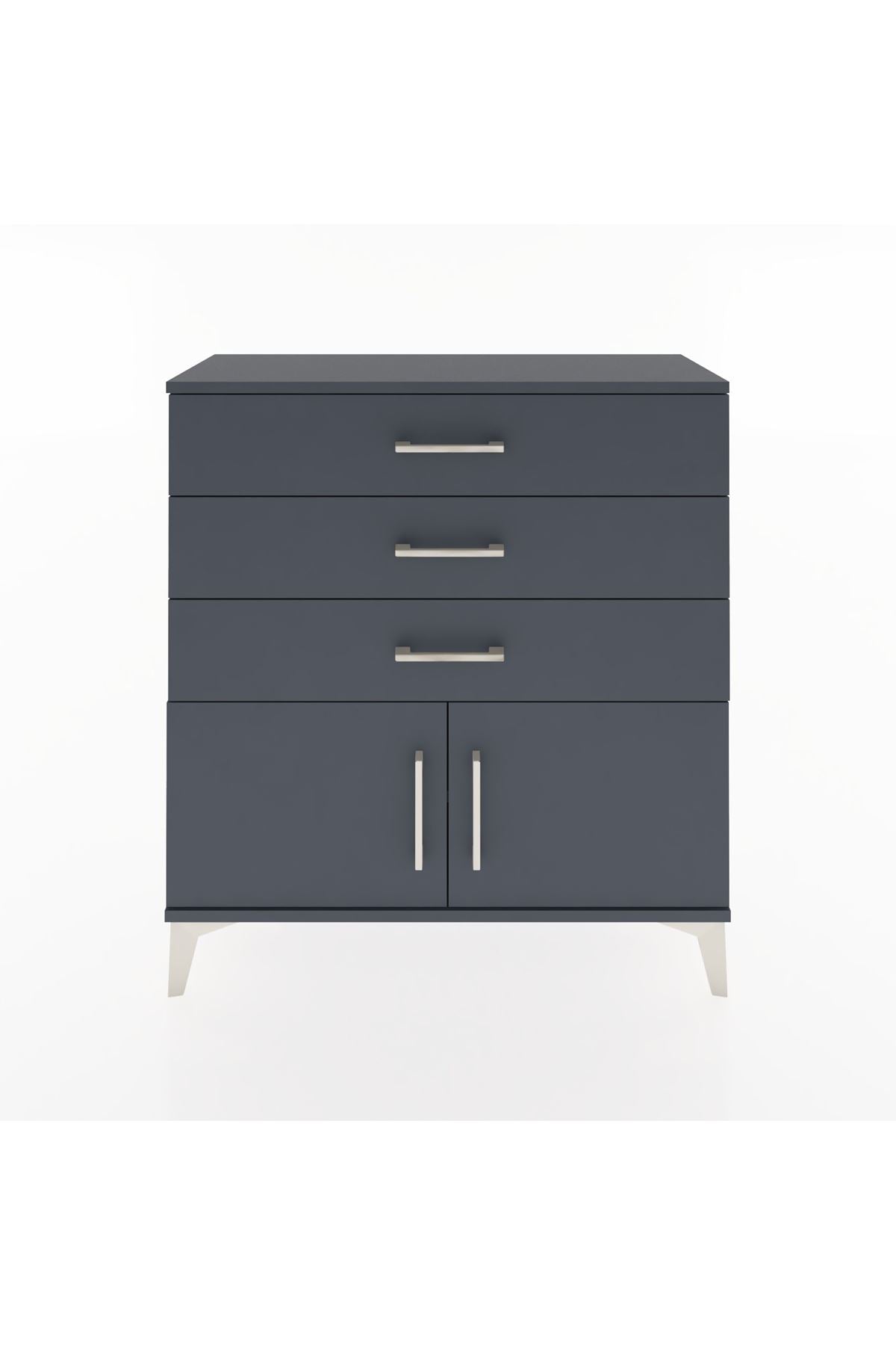 Arges Şifonyer Tek Raflı 3 Çekmeceli 2 Kapaklı 88x30x96 - S04M023V5A