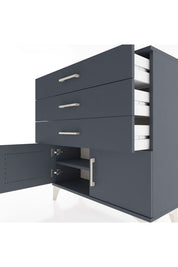 Arges Şifonyer Tek Raflı 3 Çekmeceli 2 Kapaklı 88x30x96 - S04M023V5A