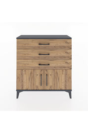Arges Şifonyer Tek Raflı 3 Çekmeceli 2 Kapaklı 88x30x96 - S04M023V6A