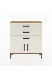 Arges Şifonyer Tek Raflı 3 Çekmeceli 2 Kapaklı 88x30x96 - S04M023V7A