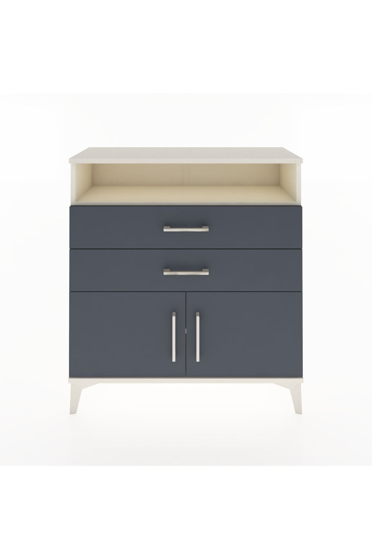 Arges Şifonyer 2 Raflı 2 Çekmeceli 2 Kapaklı 88x30x96 - S04M024V2A