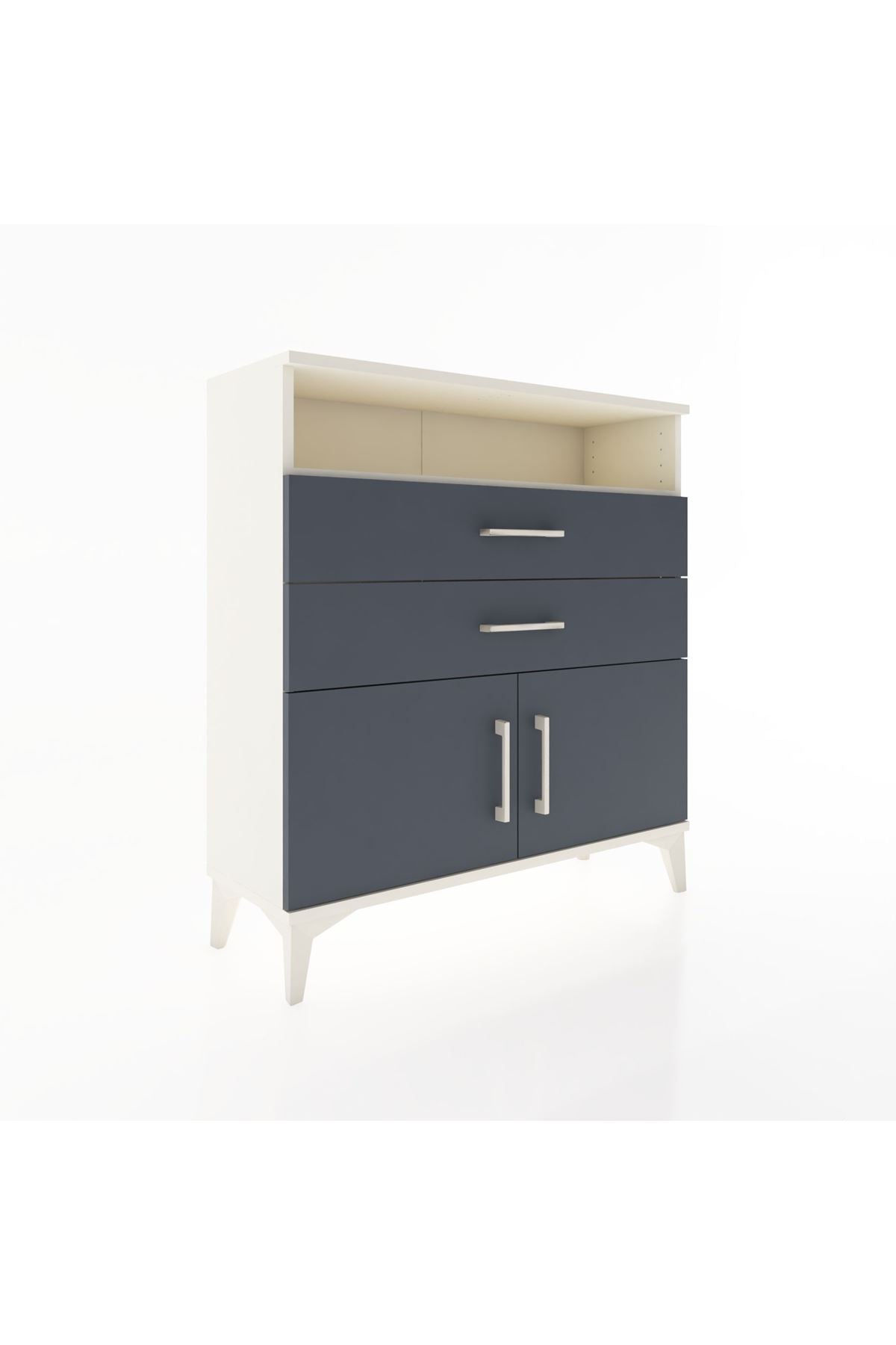 Arges Şifonyer 2 Raflı 2 Çekmeceli 2 Kapaklı 88x30x96 - S04M024V2A