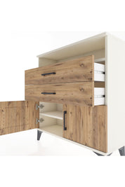 Arges Şifonyer 2 Raflı 2 Çekmeceli 2 Kapaklı 88x30x96 - S04M024V3A