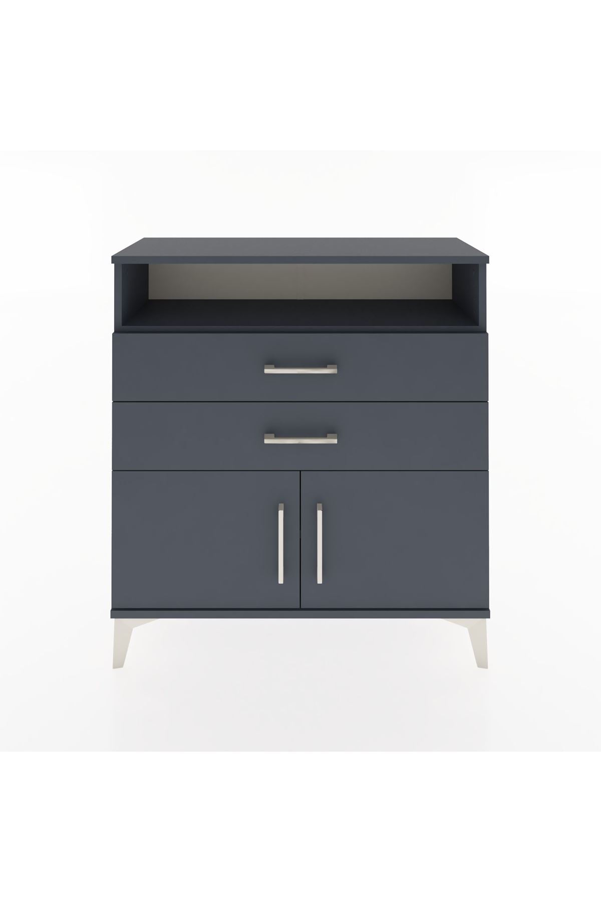 Arges Şifonyer 2 Raflı 2 Çekmeceli 2 Kapaklı 88x30x96 - S04M024V5A
