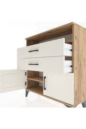 Arges Şifonyer 2 Raflı 2 Çekmeceli 2 Kapaklı 88x30x96 - S04M024V7A