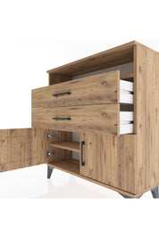 Arges Şifonyer 2 Raflı 2 Çekmeceli 2 Kapaklı 88x30x96 - S04M024V9A