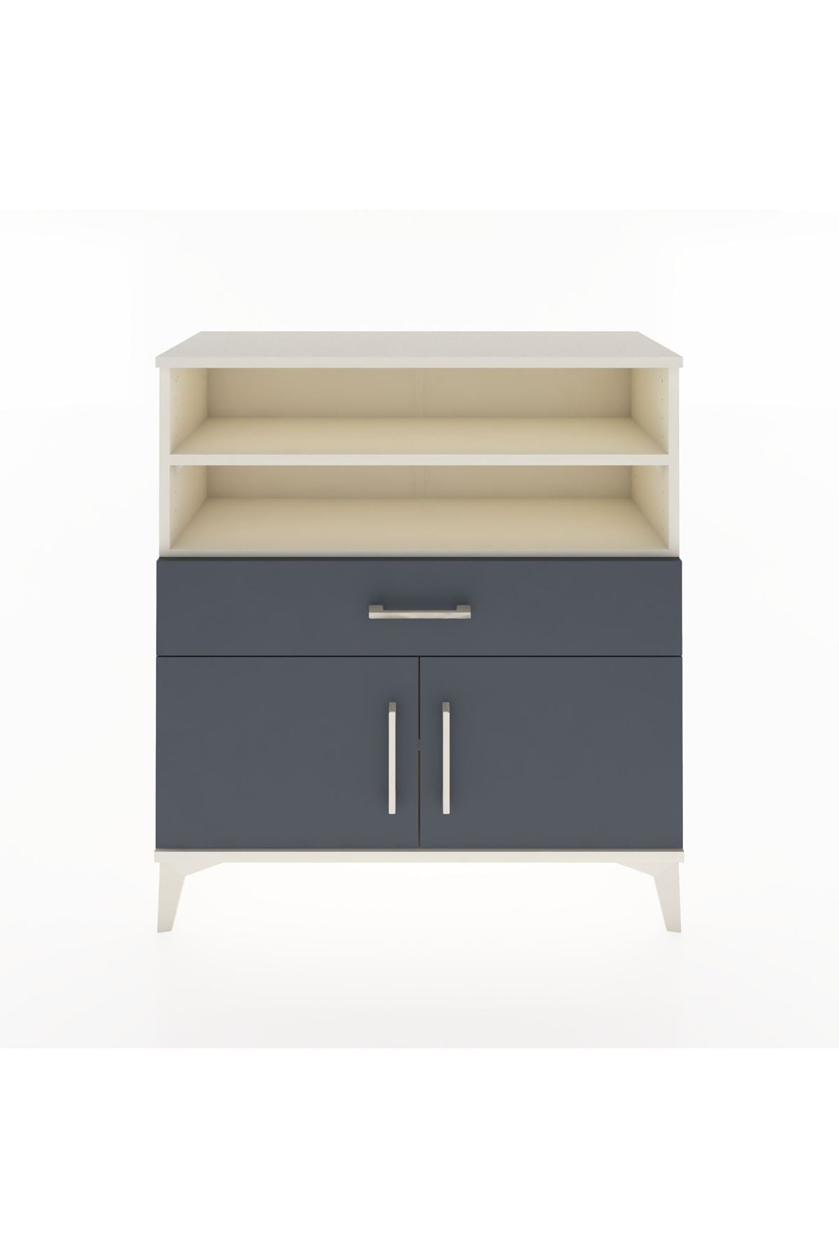 Arges Şifonyer 3 Raflı Tek Çekmeceli 2 Kapaklı 88x30x96 - S04M025V2A