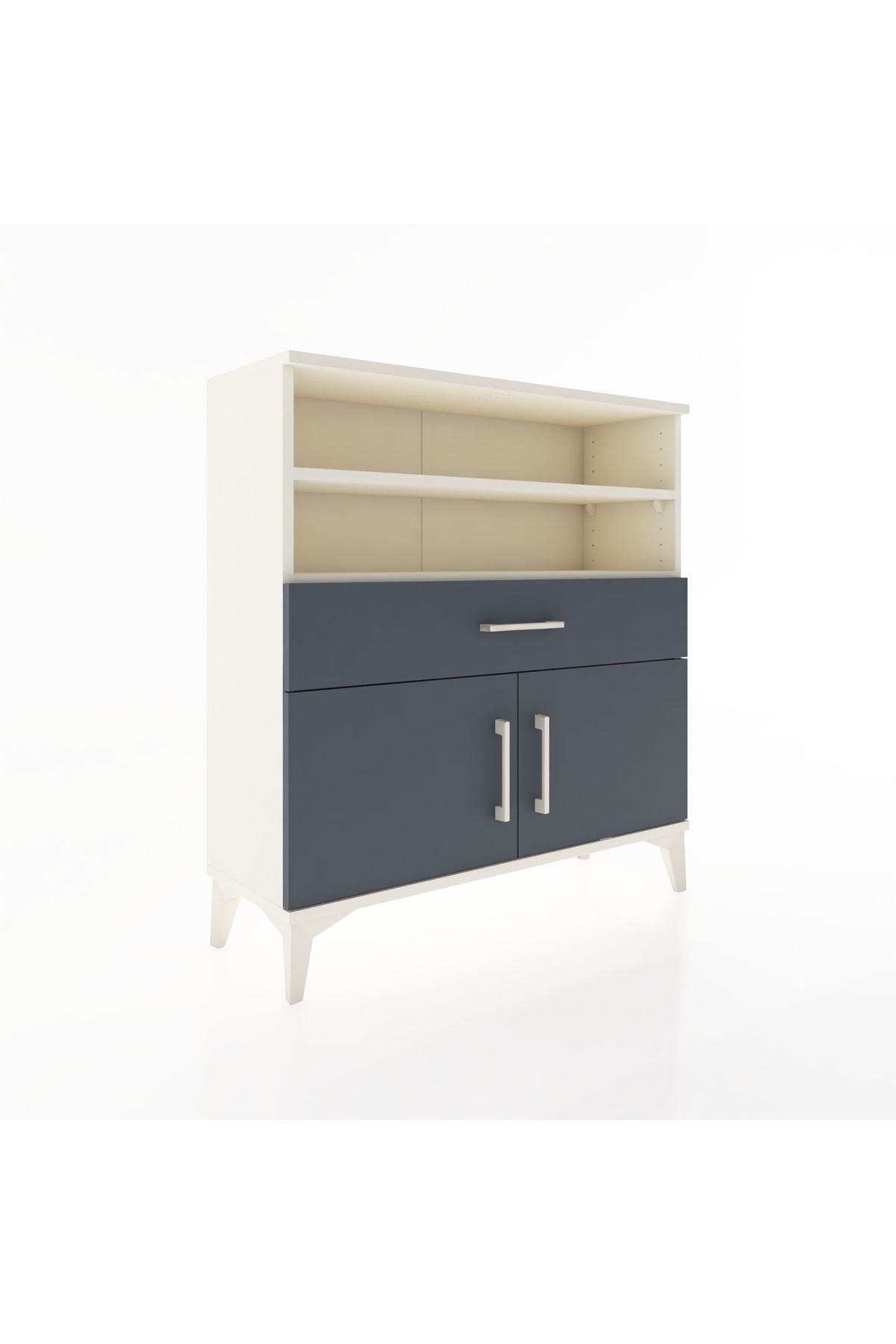 Arges Şifonyer 3 Raflı Tek Çekmeceli 2 Kapaklı 88x30x96 - S04M025V2A