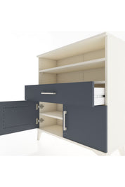 Arges Şifonyer 3 Raflı Tek Çekmeceli 2 Kapaklı 88x30x96 - S04M025V2A