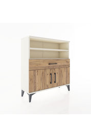 Arges Şifonyer 3 Raflı Tek Çekmeceli 2 Kapaklı 88x30x96 - S04M025V3A