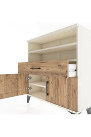 Arges Şifonyer 3 Raflı Tek Çekmeceli 2 Kapaklı 88x30x96 - S04M025V3A